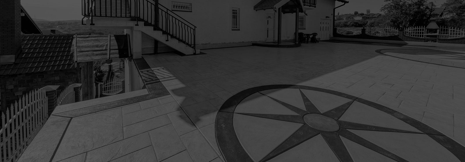 Concrete with dark overlay