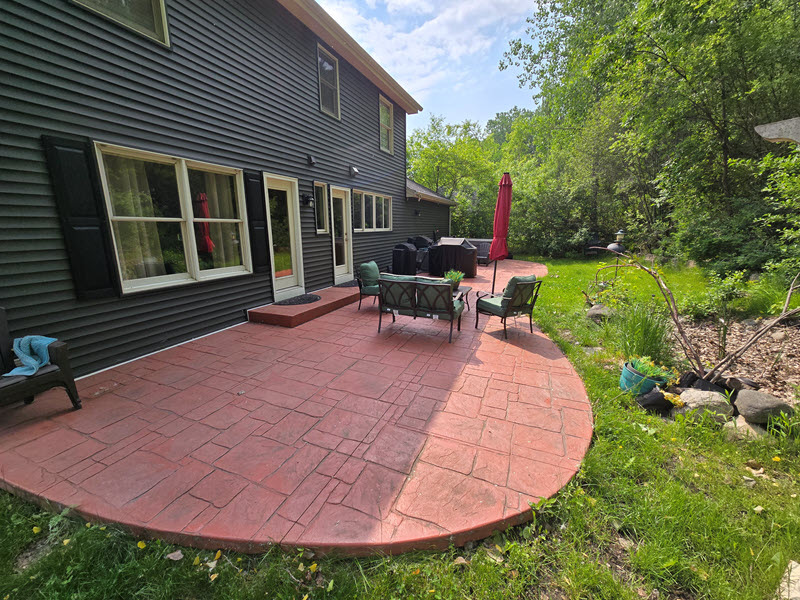 Stamped concrete patio installed in New Brighton MN by Creative Concrete Inc Stamped concrete patio installed in New Brighton MN by Creative Concrete Inc