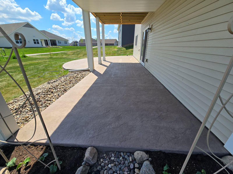 Another stamped concrete patio installed in Rogers MN by Creative Concrete Inc Another stamped concrete patio installed in Rogers MN by Creative Concrete Inc