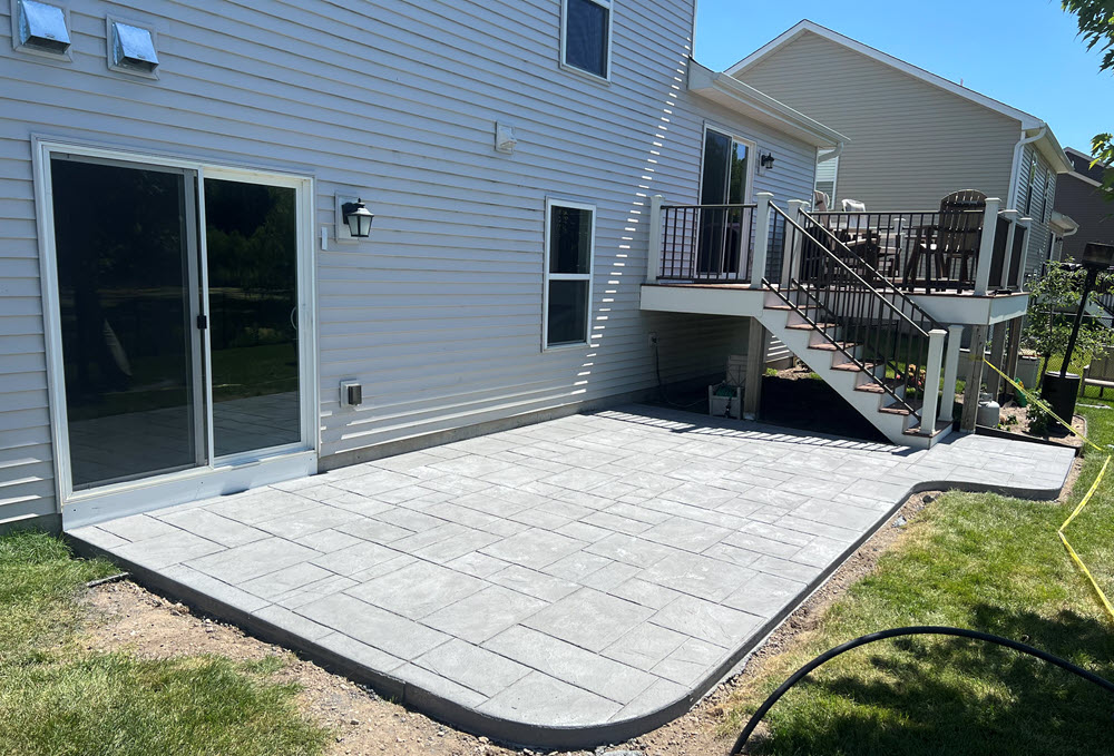 Stamped concrete patio installed in Dayton MN by Creative Concrete Inc Stamped concrete patio installed in Dayton MN by Creative Concrete Inc