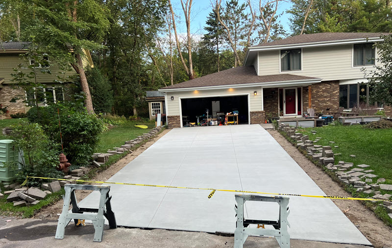 Concrete driveway in Plymouth MN by Creative Concrete Inc