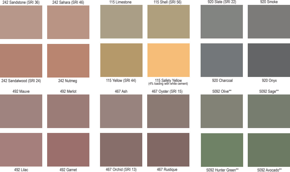 Stamped concrete color options offered by Creative Concrete Inc Stamped concrete color options offered by Creative Concrete Inc