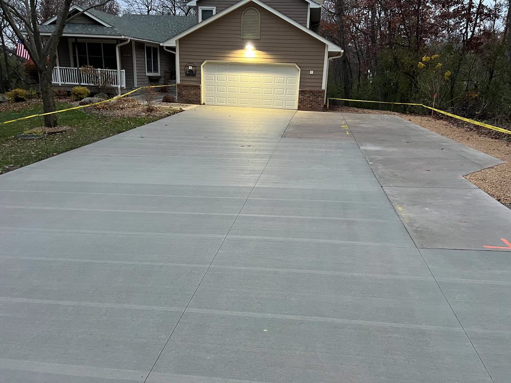 Poured concrete driveway in Lino Lakes MN by Creative Concrete Inc Poured concrete driveway in Lino Lakes MN by Creative Concrete Inc